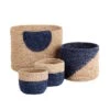4-tlg. Korbset Handgefertigt Aus Raffia ISALO In Natur-Blau 1 4-tlg. Korbset Handgefertigt Aus Raffia ISALO In Natur-Blau -Butlers butlers 4 tlg korbset handgefertigt aus raffia isalo in natur blau