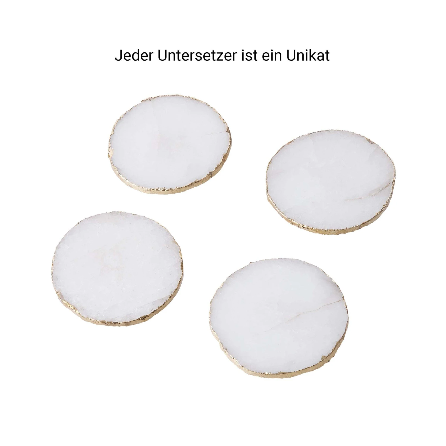 4x Edelsteinuntersetzer Ø11cm CRYSTAL In Weiß-Gold 5 4x Edelsteinuntersetzer Ø11cm CRYSTAL In Weiß-Gold – Bild 3