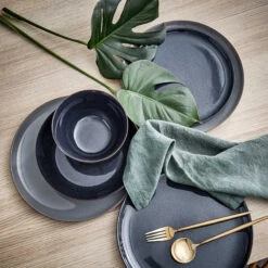 4x Pastateller Ø22cm NATIVE In Dunkelblau -Butlers butlers 4x pastateller o22cm native in dunkelblau 8