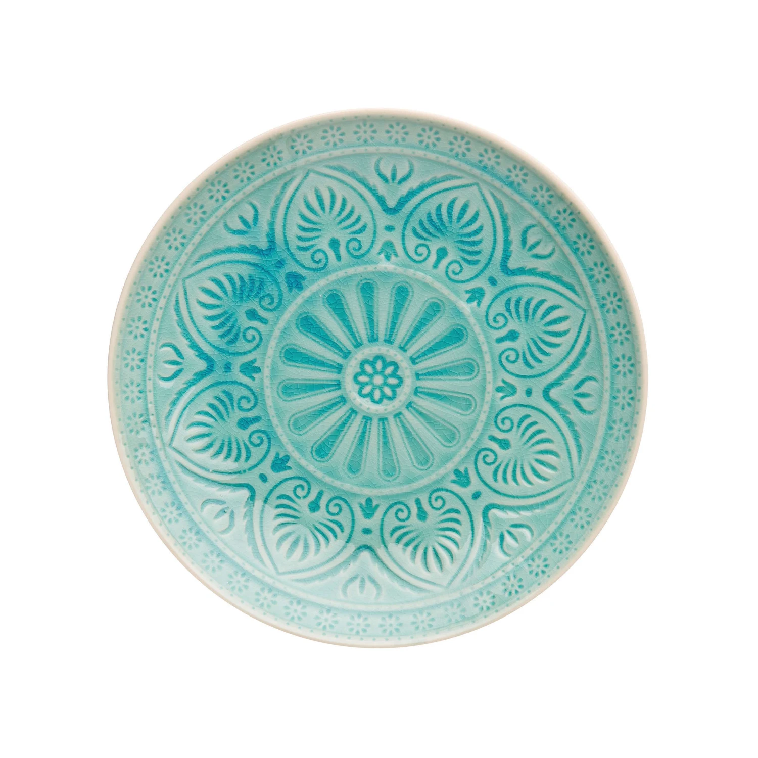 4x Teller Ø25cm SUMATRA In Türkis 5 4x Teller Ø25cm SUMATRA In Türkis – Bild 3