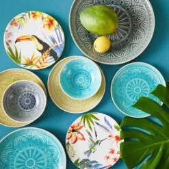 4x Teller Ø25cm SUMATRA In Türkis 17 4x Teller Ø25cm SUMATRA In Türkis -Butlers butlers 4x teller o25cm sumatra in turkis 7