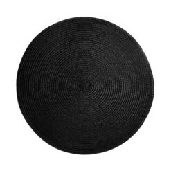 6x Tischset Ø38cm AMBIENTE In Schwarz