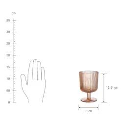 6x Weingläser Mit Rillen 250ml CHELSEA In Pastellorange -Butlers butlers 6x weinglaser mit rillen 250ml chelsea in pastellorange 3