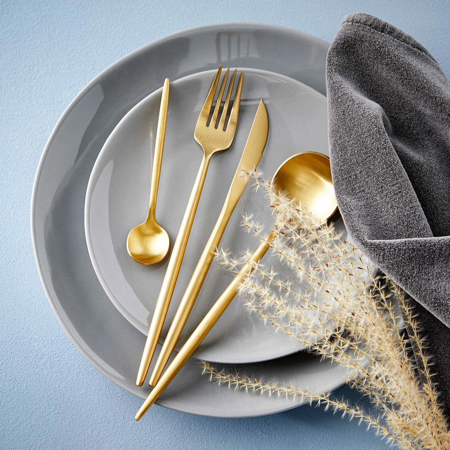 Besteck-Set 4-tlg. Matt STILETTO In Gold 4 Besteck-Set 4-tlg. Matt STILETTO In Gold – Bild 2