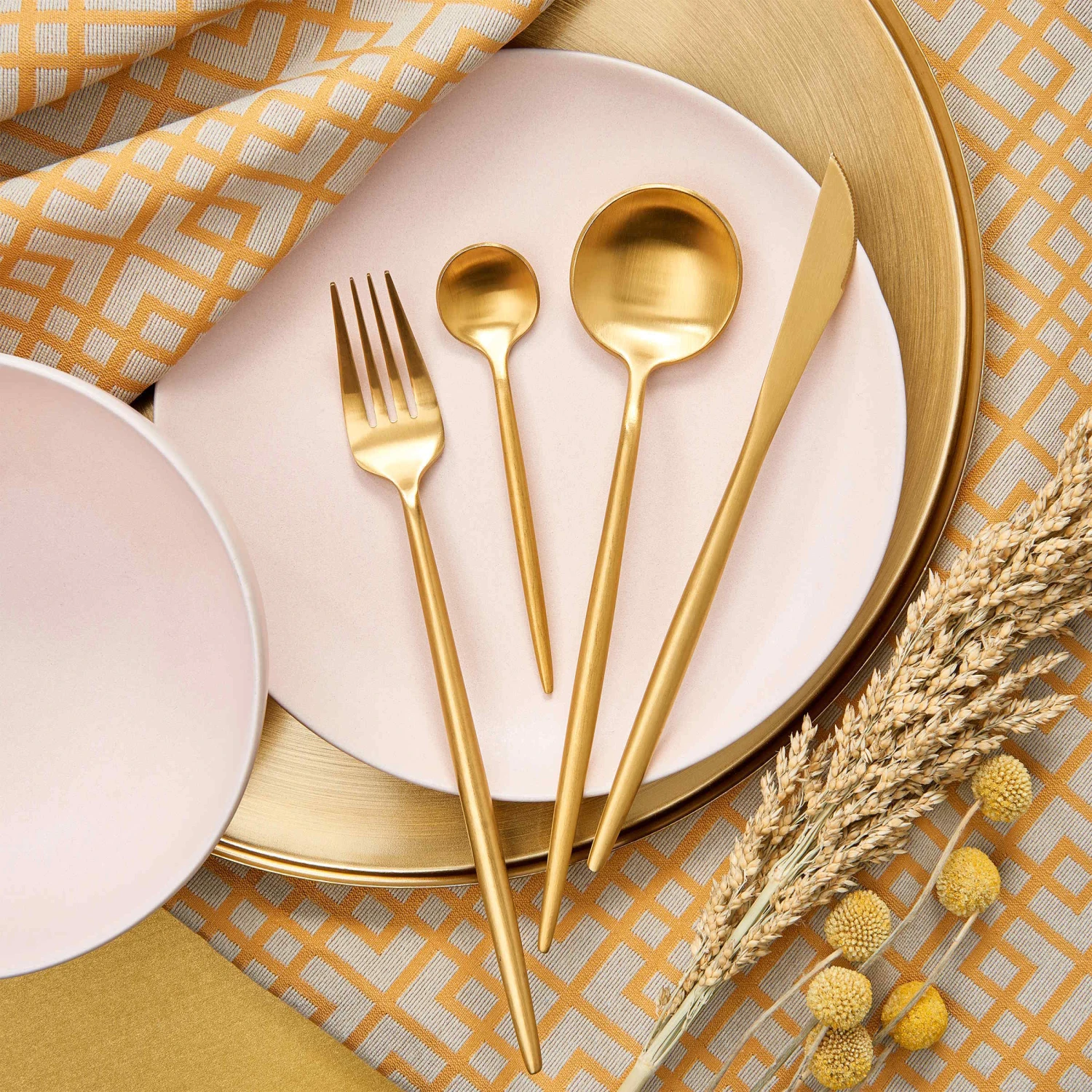 Besteck-Set 4-tlg. Matt STILETTO In Gold 6 Besteck-Set 4-tlg. Matt STILETTO In Gold – Bild 4