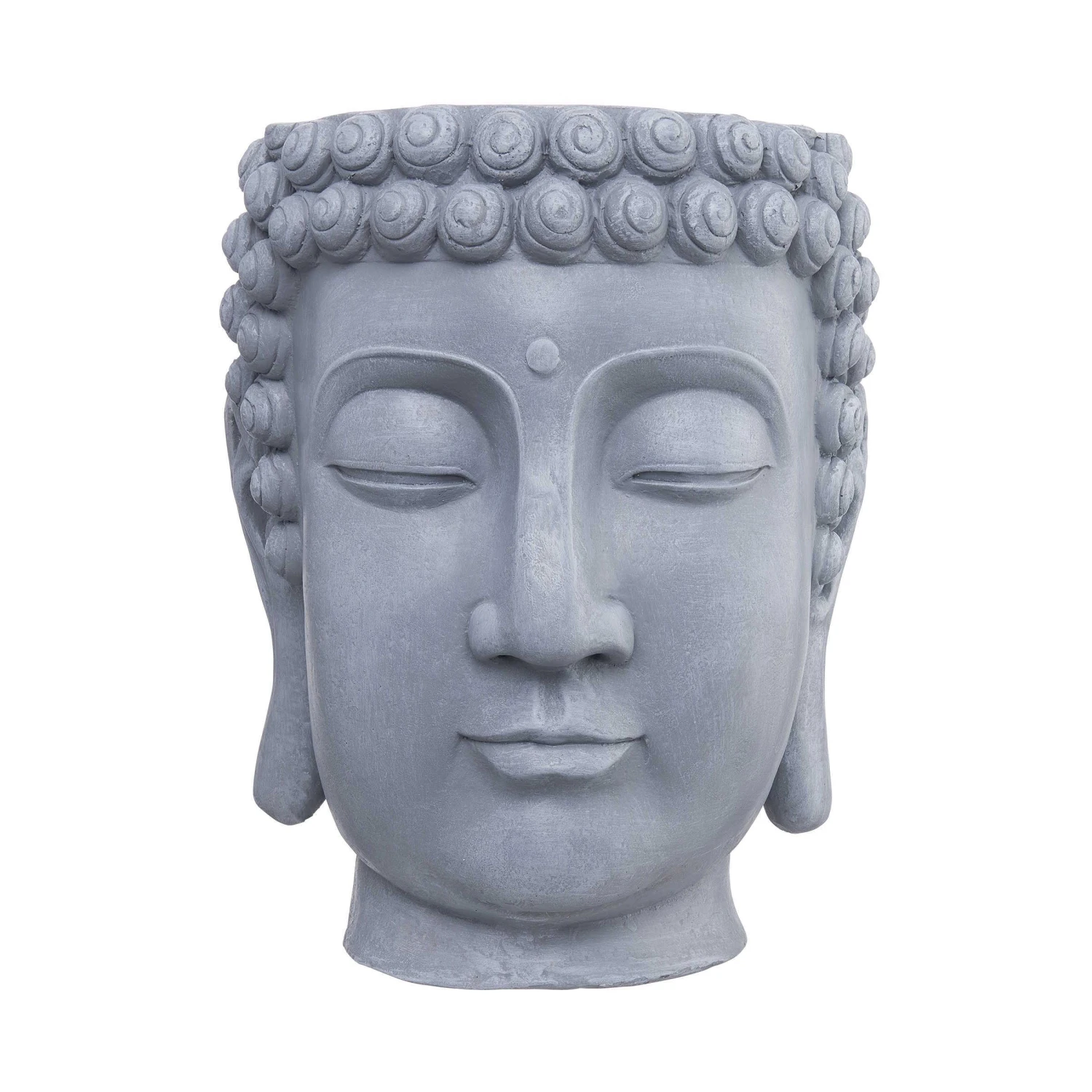 Blumentopf Höhe 42cm BUDDHA In Grau 3 Blumentopf Höhe 42cm BUDDHA In Grau