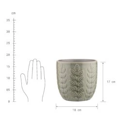 Blumentopf Ø18cm LEAVES In Grün -Butlers butlers blumentopf o18cm leaves in grun 2