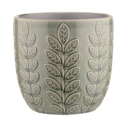 Blumentopf Ø18cm LEAVES In Grün