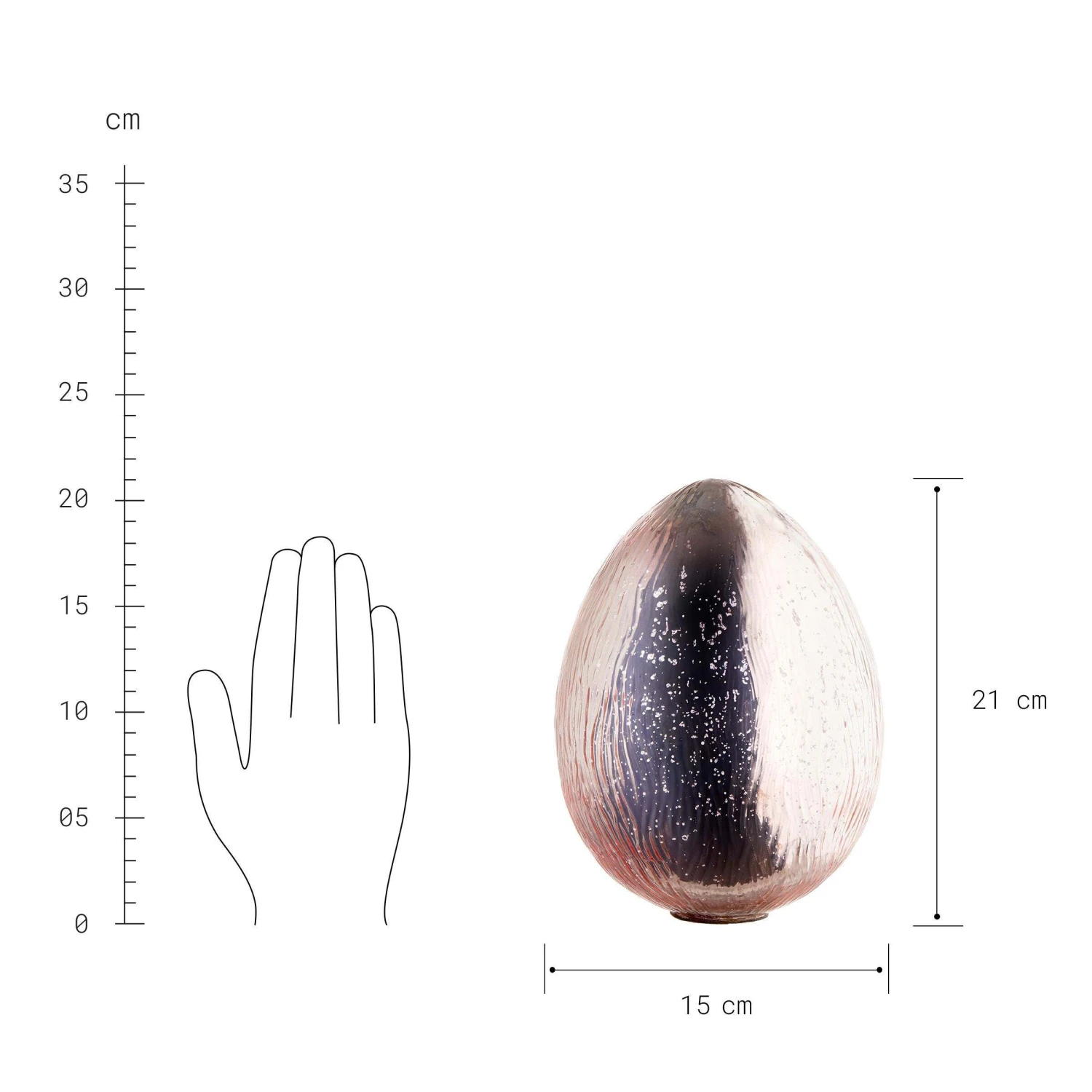 Deko Ei Höhe 21cm EASTER In Rosa 5 Deko Ei Höhe 21cm EASTER In Rosa – Bild 3