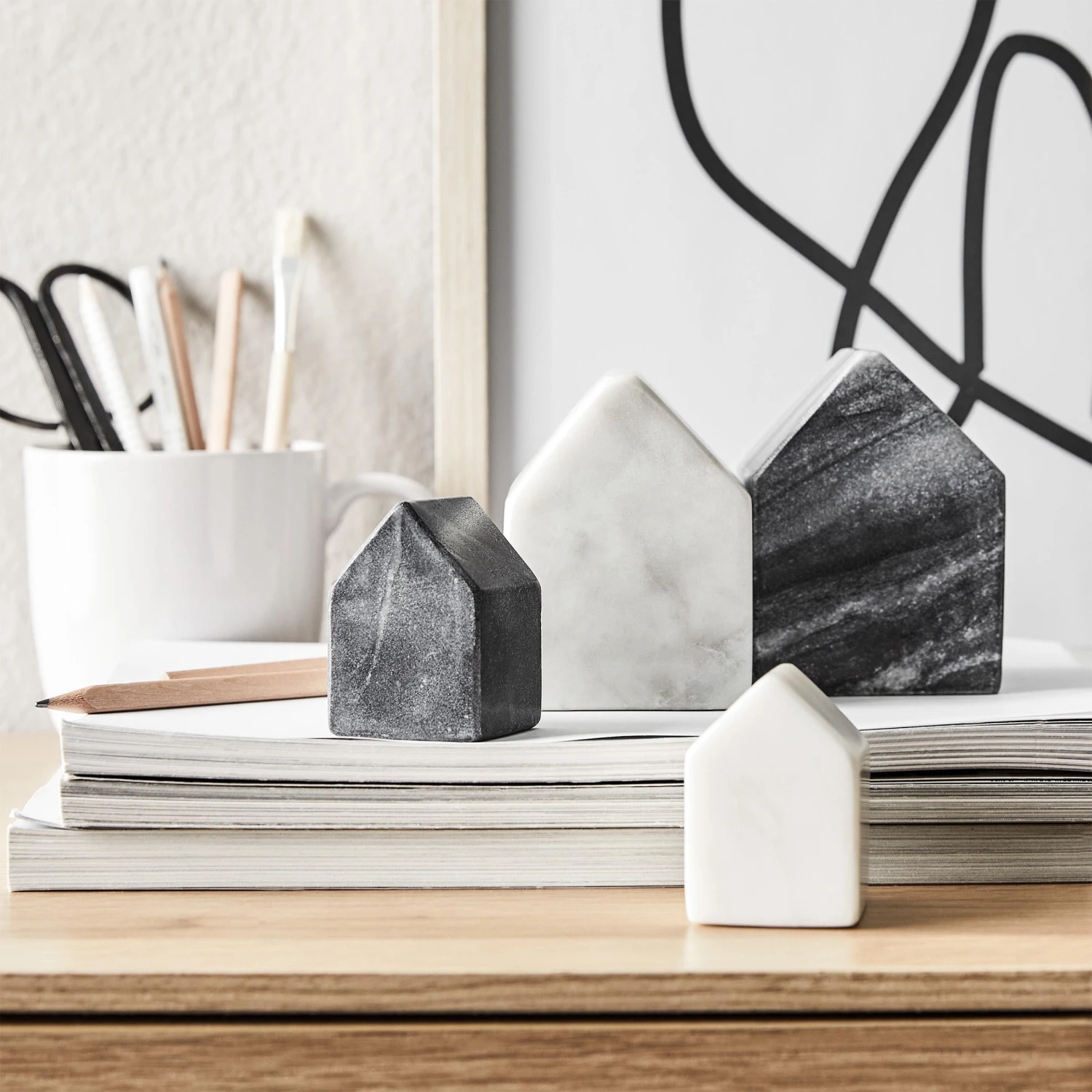 Deko-Haus L 5 X H 8cm BLOCKHOUSE In Grau 4 Deko-Haus L 5 X H 8cm BLOCKHOUSE In Grau – Bild 2