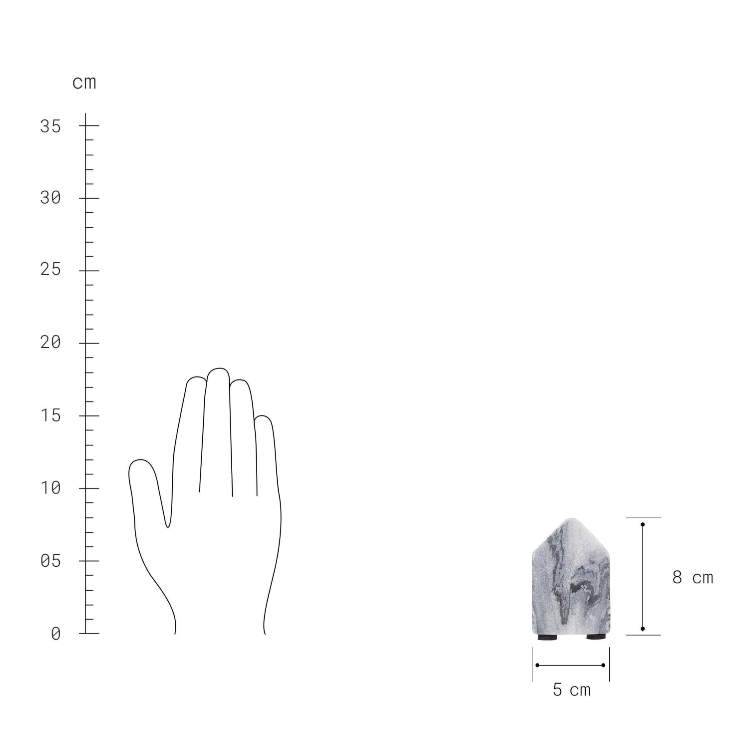 Deko-Haus L 5 X H 8cm BLOCKHOUSE In Grau 6 Deko-Haus L 5 X H 8cm BLOCKHOUSE In Grau – Bild 4