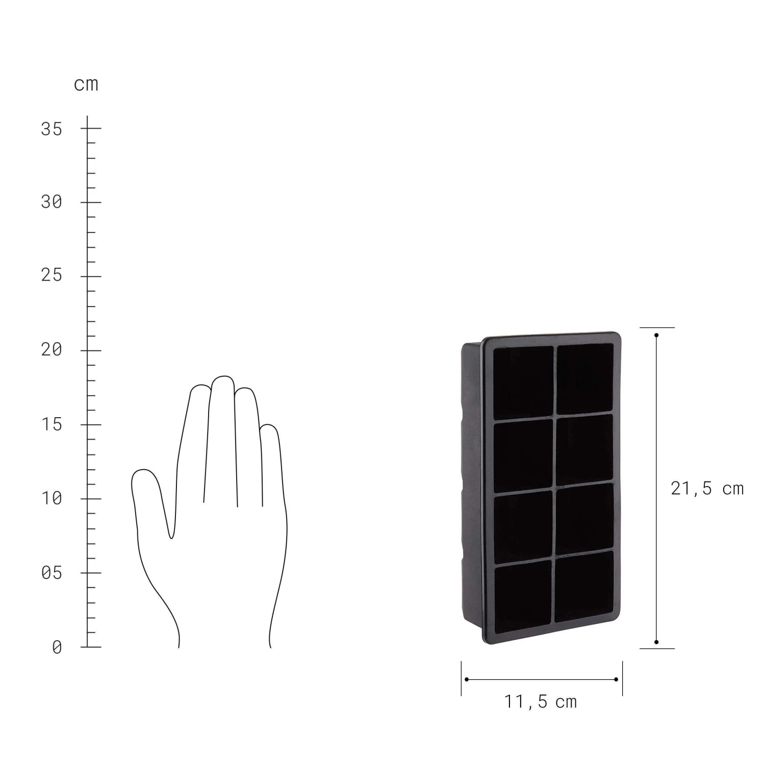 Eiswürfelform Für 8 XXL Eiswürfel COOL DOWN In Schwarz 5 Eiswürfelform Für 8 XXL Eiswürfel COOL DOWN In Schwarz – Bild 3