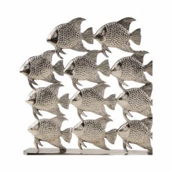Fischschwarm Höhe 40cm SILVER NATURE In Silber