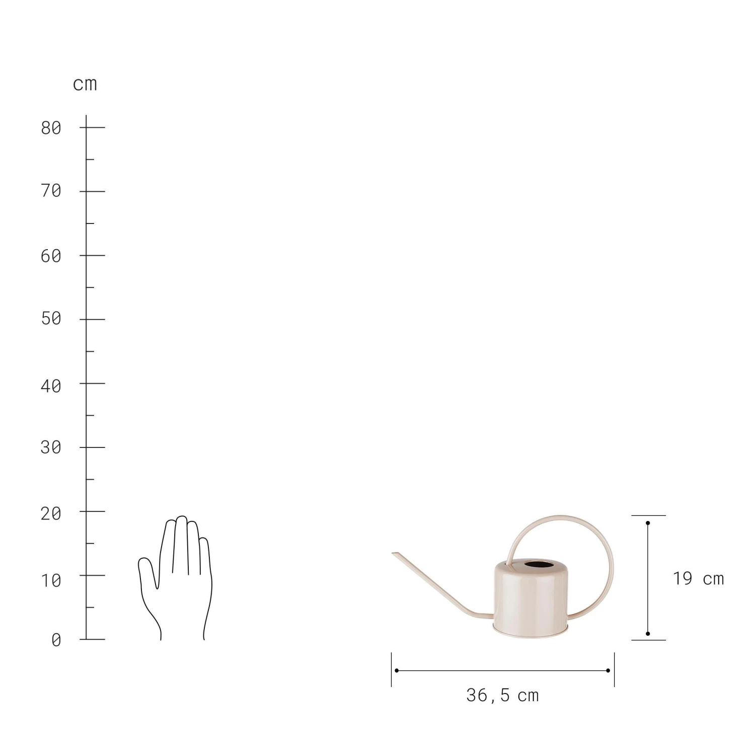 Gießkanne 1,3l FLORENCE In Beige 5 Gießkanne 1,3l FLORENCE In Beige – Bild 3
