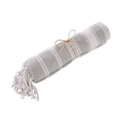 Hamamtuch L 170 X B 90cm SURFSIDE In Hellgrau 11 Hamamtuch L 170 X B 90cm SURFSIDE In Hellgrau -Butlers butlers hamamtuch l 170 x b 90cm surfside in hellgrau 3