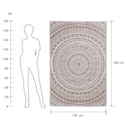 In- & Outdoor-Teppich Circles L 180 X B 118cm COLOUR CLASH In Beige -Butlers butlers in and outdoor teppich circles l 180 x b 118cm colour clash in beige 2