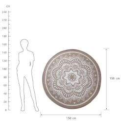 In- & Outdoor-Teppich Flora Ø150cm COLOUR CLASH In Natur-Weiß 11 In- & Outdoor-Teppich Flora Ø150cm COLOUR CLASH In Natur-Weiß -Butlers butlers in and outdoor teppich flora o150cm colour clash in natur weiss 3