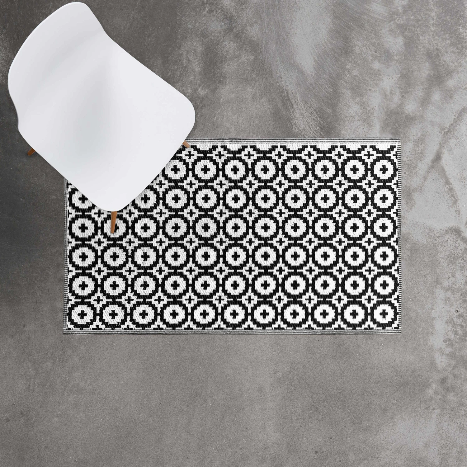 In- & Outdoor-Teppich Mosaik L 150 X B 90cm COLOUR CLASH In Schwarz 6 In- & Outdoor-Teppich Mosaik L 150 X B 90cm COLOUR CLASH In Schwarz – Bild 4