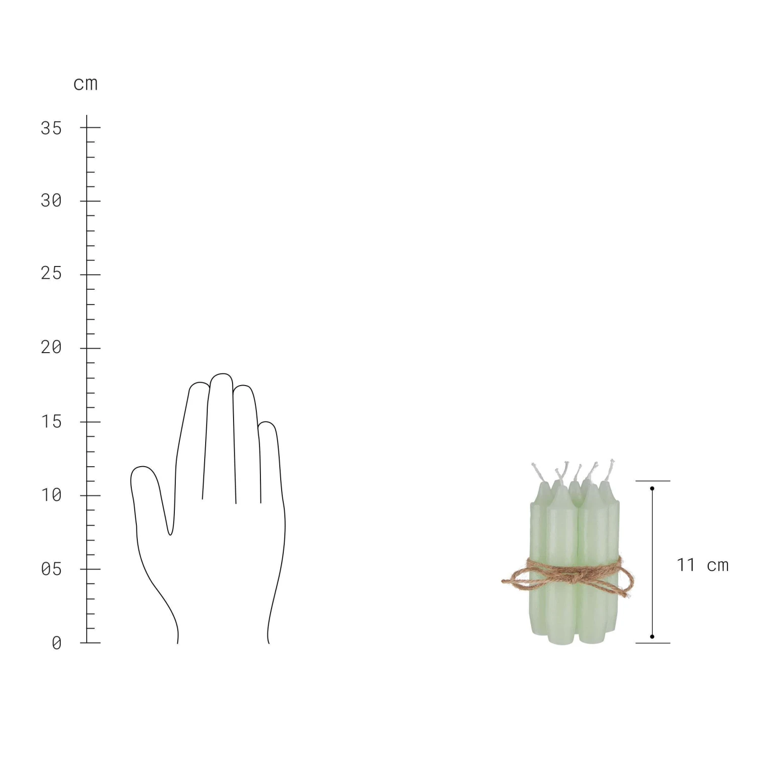 Kerzen-Set 7 Stück LITTLE LIGHT In Pastellgrün 5 Kerzen-Set 7 Stück LITTLE LIGHT In Pastellgrün – Bild 3
