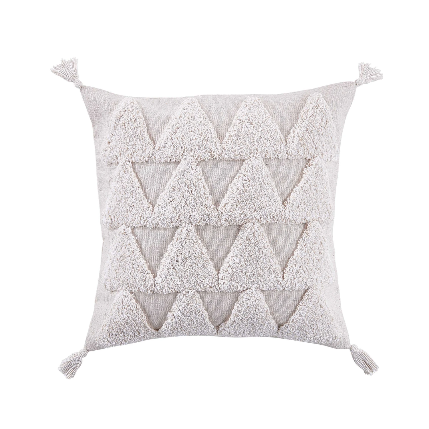 Kissen Dreiecke L 50 X B 50cm NATURAL HIGH In Natur-Weiß 3 Kissen Dreiecke L 50 X B 50cm NATURAL HIGH In Natur-Weiß