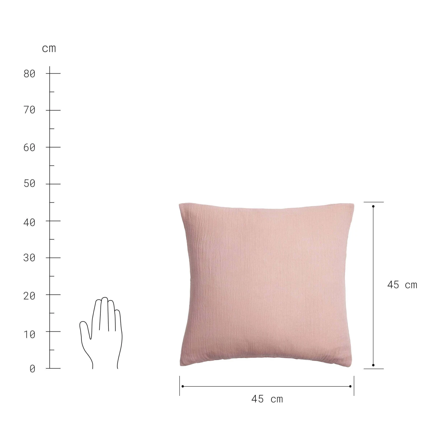 Kissen L 45 X B 45cm LAINETTE In Beige 4 Kissen L 45 X B 45cm LAINETTE In Beige – Bild 2