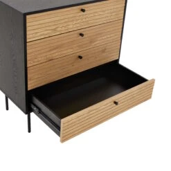 Kommode Mit 4 Schubladen MODERNIST In Schwarz-Natur -Butlers butlers kommode mit 4 schubladen modernist in schwarz natur 7