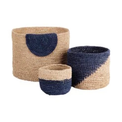Korb Handgefertigt Aus Raffia Ø13cm ISALO In Natur-Blau 9 Korb Handgefertigt Aus Raffia Ø13cm ISALO In Natur-Blau -Butlers butlers korb handgefertigt aus raffia o13cm isalo in natur blau 3