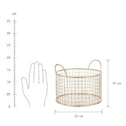 Korb Rund Ø22cm HOOP In Gold 7 Korb Rund Ø22cm HOOP In Gold -Butlers butlers korb rund o22cm hoop in gold 2
