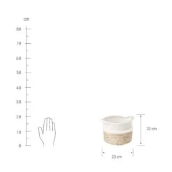 Korb Rund Ø23cm COTTON BRAID In Natur-Weiß 8 Korb Rund Ø23cm COTTON BRAID In Natur-Weiß -Butlers butlers korb rund o23cm cotton braid in natur weiss 2