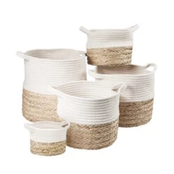 Korb Rund Ø35cm COTTON BRAID In Natur-Weiß 11 Korb Rund Ø35cm COTTON BRAID In Natur-Weiß -Butlers butlers korb rund o35cm cotton braid in natur weiss 3