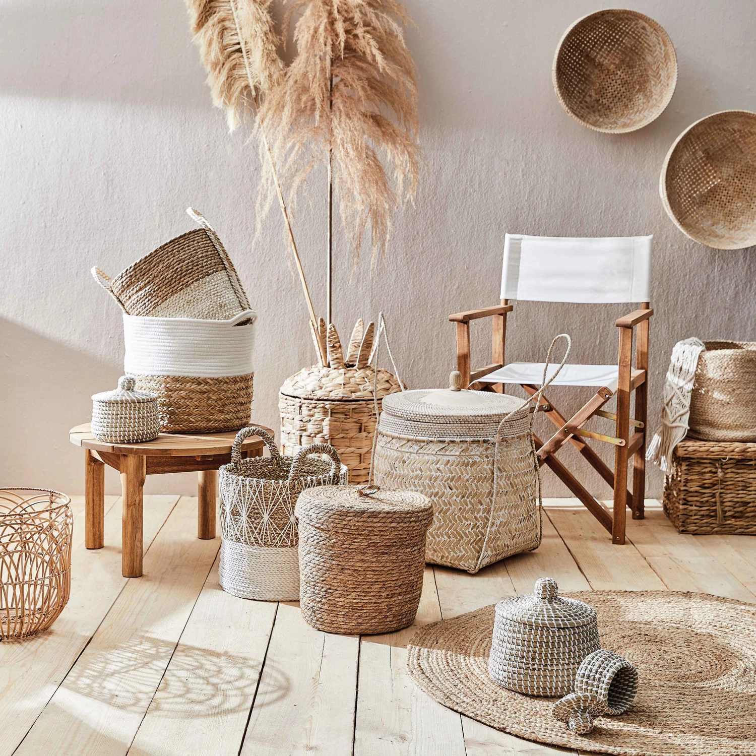 Korb Rund Ø35cm COTTON BRAID In Natur-Weiß 8 Korb Rund Ø35cm COTTON BRAID In Natur-Weiß – Bild 6