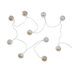 LED-Lichterkette Metallball 10 Lichter Mit USB-Batteriefach ORIENTAL LIGHTS In Silber