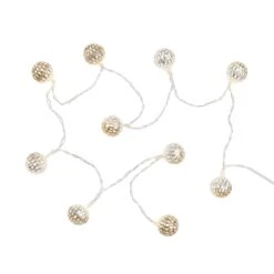 LED-Lichterkette Metallball 10 Lichter Mit USB-Batteriefach ORIENTAL LIGHTS In Silber 10 LED-Lichterkette Metallball 10 Lichter Mit USB-Batteriefach ORIENTAL LIGHTS In Silber -Butlers butlers led lichterkette metallball 10 lichter mit usb batteriefach oriental lights in silber 3