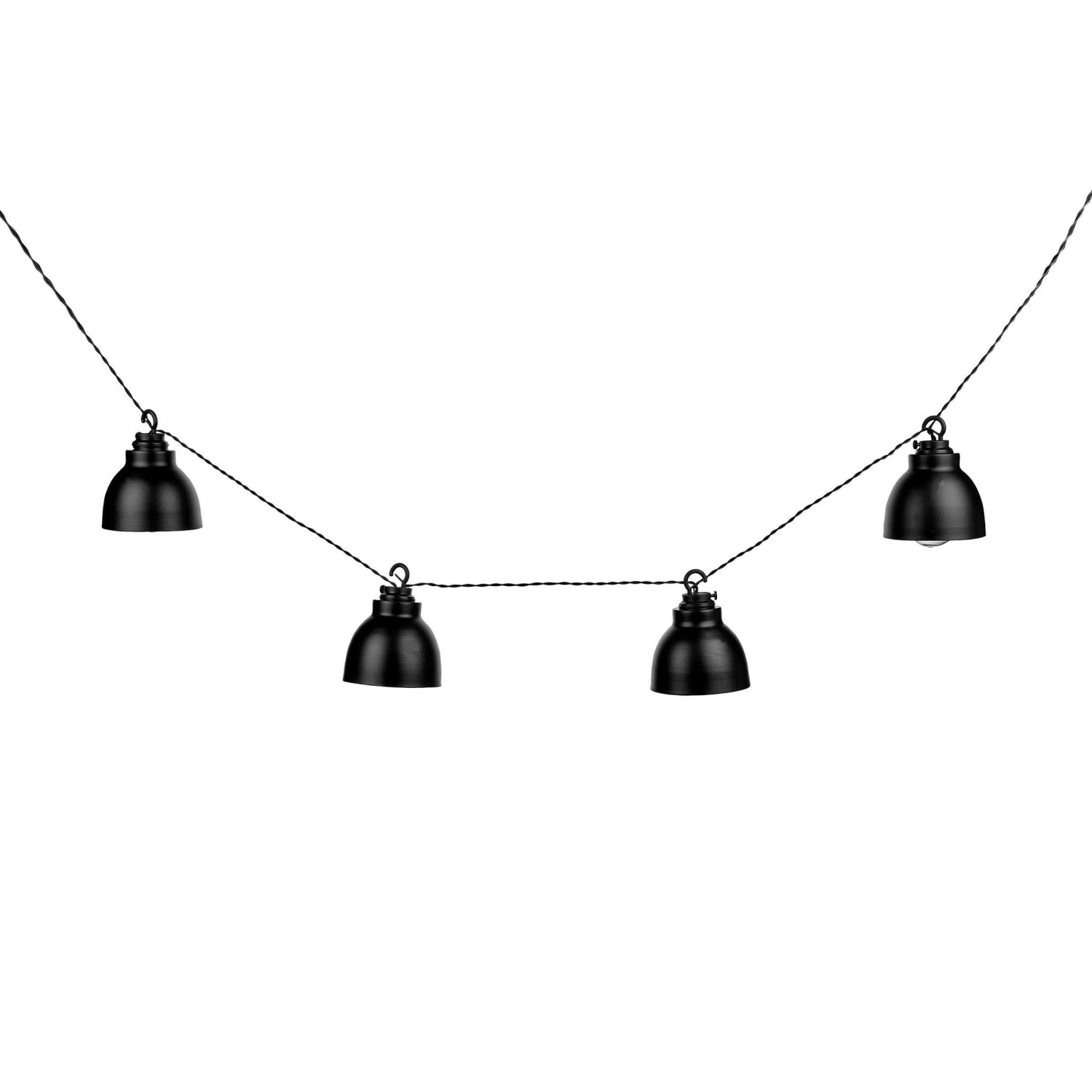 Metall-Lampenkette Mit Stecker WAREHOUSE In Schwarz 3 Metall-Lampenkette Mit Stecker WAREHOUSE In Schwarz