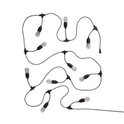 Outdoor-Lichterkette Mit 10 Glühbirnen Und Stecker BULB LIGHTS In Schwarz -Butlers butlers outdoor lichterkette mit 10 gluhbirnen und stecker bulb lights in schwarz 1