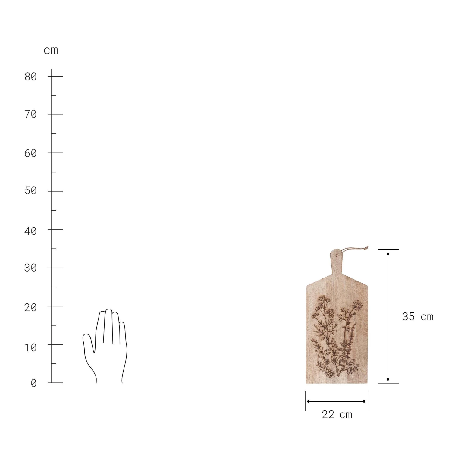 Schneidebrett Blumen L 35 X B 22cm FINE CUT In Braun 6 Schneidebrett Blumen L 35 X B 22cm FINE CUT In Braun – Bild 4