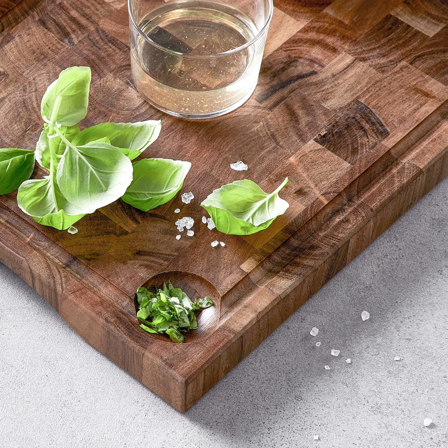 Schneidebrett Mit Saftrille Und Intarsien L 50 X B 27cm ACACIA In Braun 13 Schneidebrett Mit Saftrille Und Intarsien L 50 X B 27cm ACACIA In Braun – Bild 11