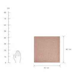 Serviette L 42 X B 42cm LOOM In Rosé -Butlers butlers serviette l 42 x b 42cm loom in rose 2