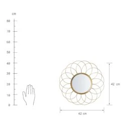 Spiegel Blume Ø42cm FIORE In Gold 6 Spiegel Blume Ø42cm FIORE In Gold -Butlers butlers spiegel blume o42cm fiore in gold 1