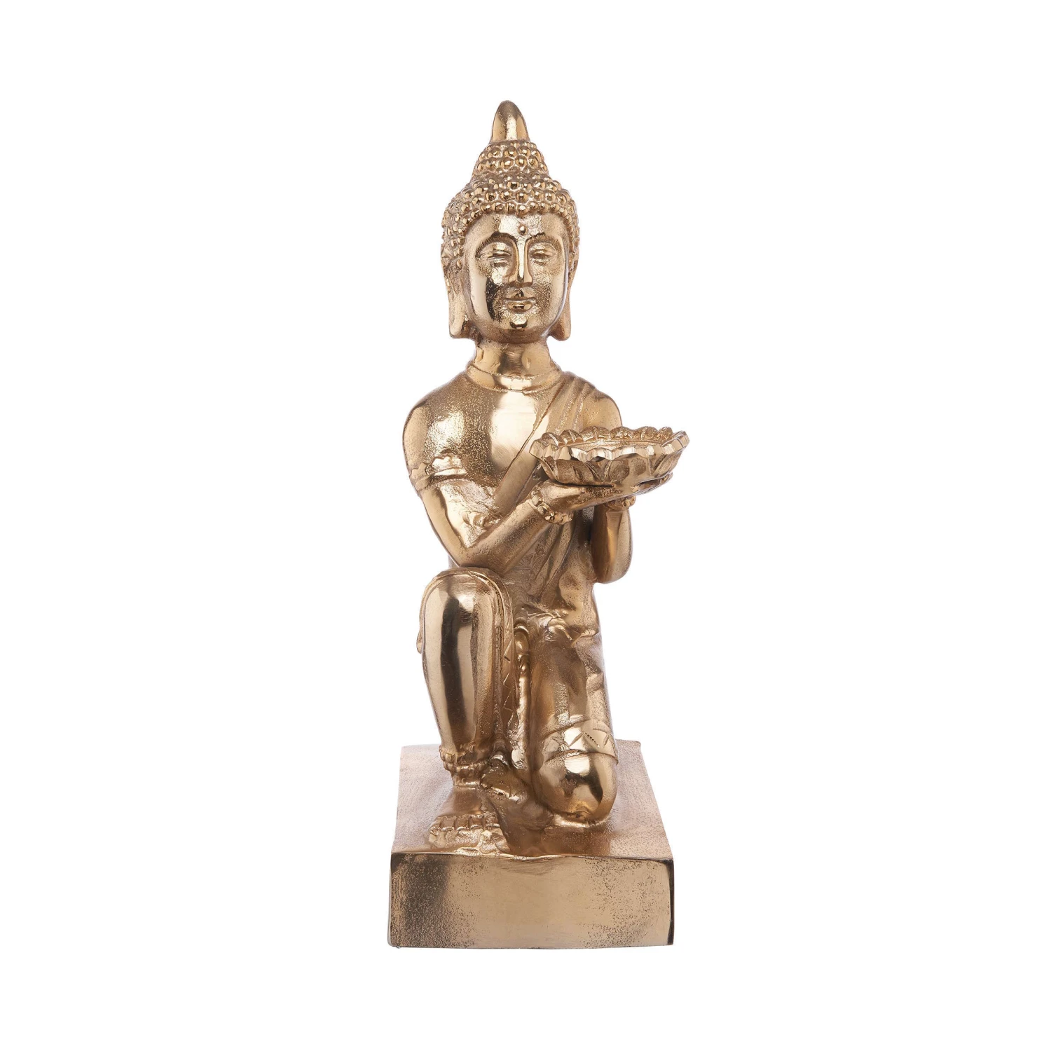 Statue Mit Kerzenteller Höhe 44cm BALI In Gold 3 Statue Mit Kerzenteller Höhe 44cm BALI In Gold