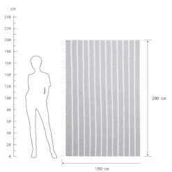 Strandtuch L 200 X B 180cm SURFSIDE In Hellgrau 10 Strandtuch L 200 X B 180cm SURFSIDE In Hellgrau -Butlers butlers strandtuch l 200 x b 180cm surfside in hellgrau 2
