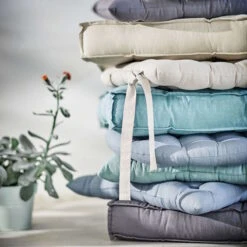 Butlers -Butlers butlers stuhlkissen mit bandchen l 35 x b 37cm solid in beige 1