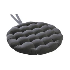 Stuhlkissen Mit Bändchen Ø42cm SOLID In Grau 8 Stuhlkissen Mit Bändchen Ø42cm SOLID In Grau -Butlers butlers stuhlkissen mit bandchen o42cm solid in grau 2