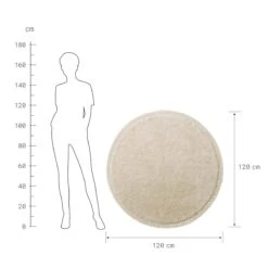 Teppich Hochflor Mit Makramé Ø120cm BOHO LOUNGE In Beige -Butlers butlers teppich hochflor mit makrame o120cm boho lounge in beige 3