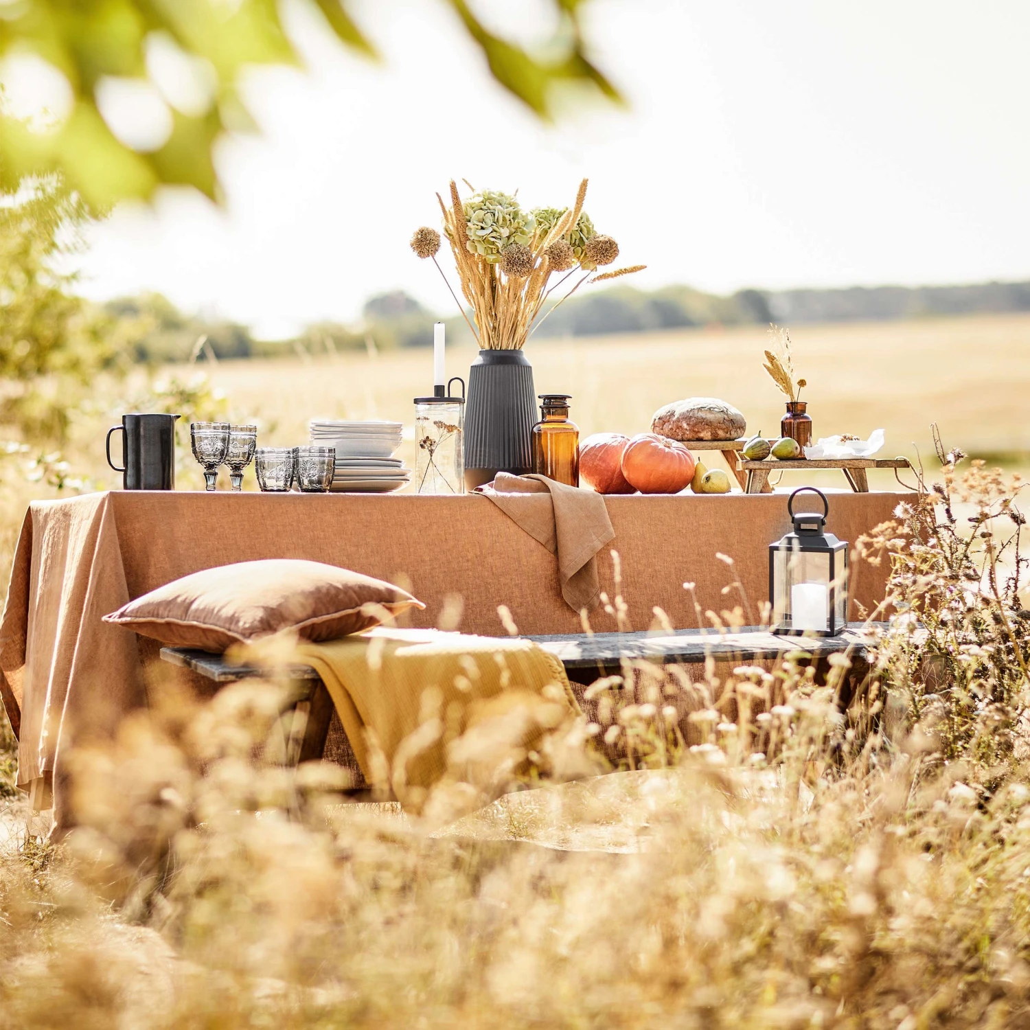 Tischdecke L 300 X B 160cm RIGA In Dunkelorange 4 Tischdecke L 300 X B 160cm RIGA In Dunkelorange – Bild 2