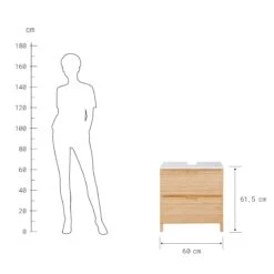 Waschbeckenunterschrank Mit Schublade WHITE SANDS In Natur-Weiß -Butlers butlers waschbeckenunterschrank mit schublade white sands in natur weiss 3