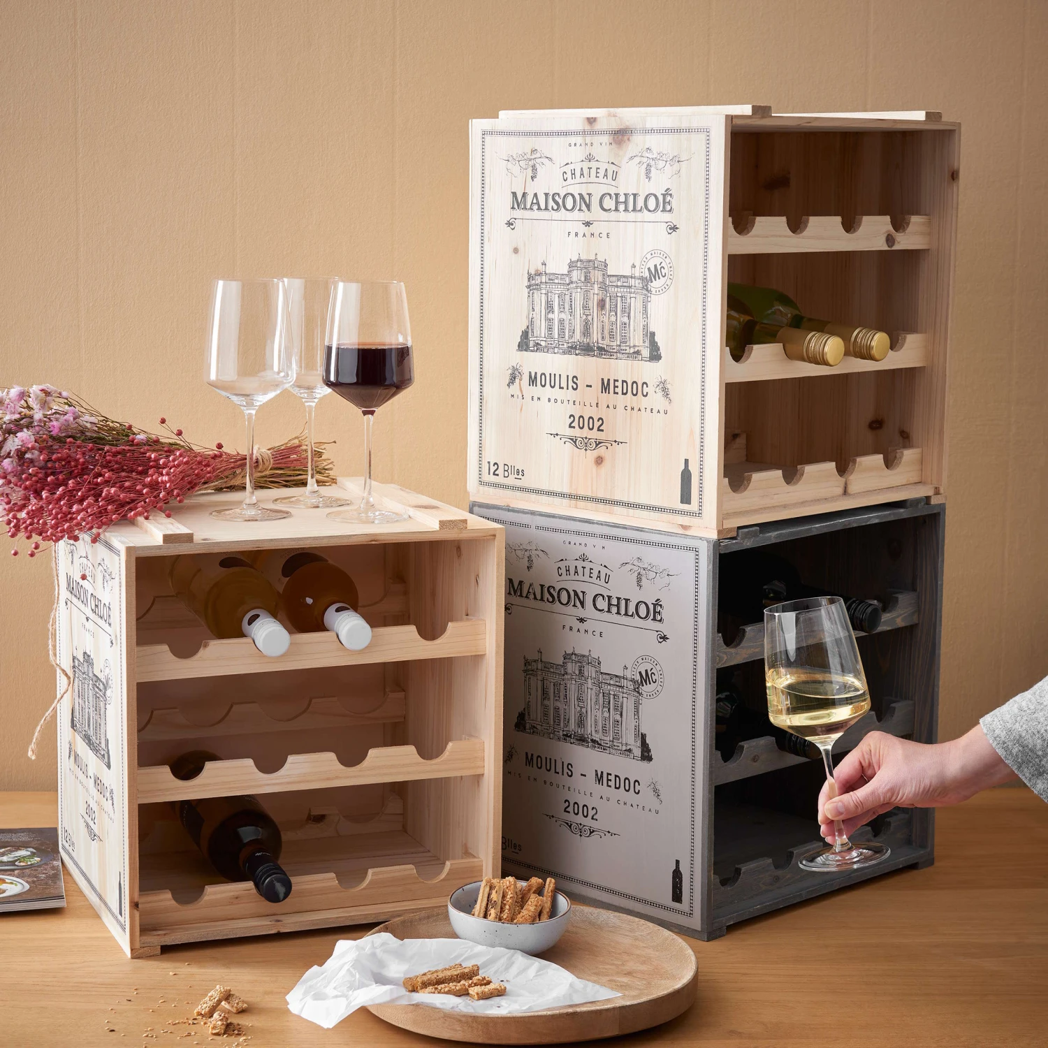 Weinregal VINOTHEK In Taupe 4 Weinregal VINOTHEK In Taupe – Bild 2