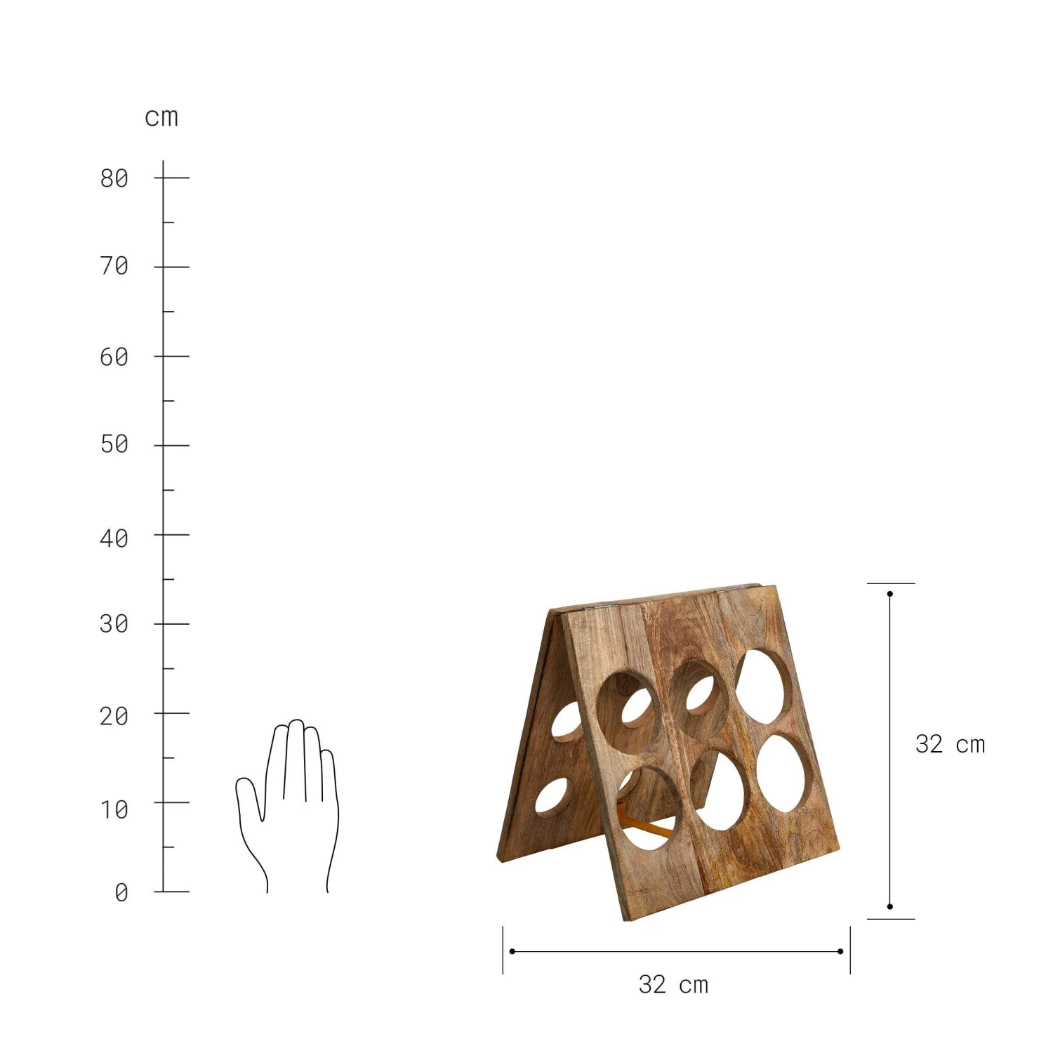 Weinregal Zum Aufstellen MANGO DAYS In Braun 4 Weinregal Zum Aufstellen MANGO DAYS In Braun – Bild 2